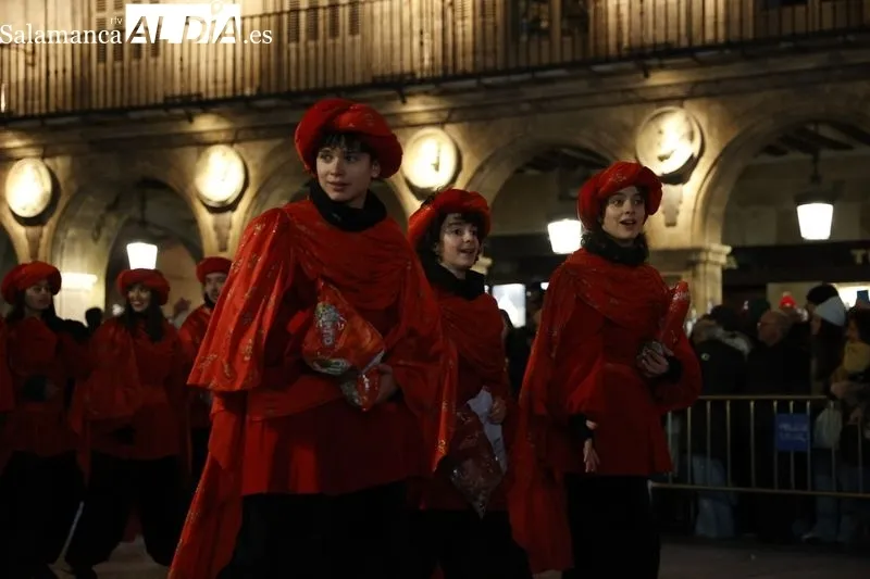 Llegada de los Reyes Magos a la Plaza Mayor. Fotos: EP.