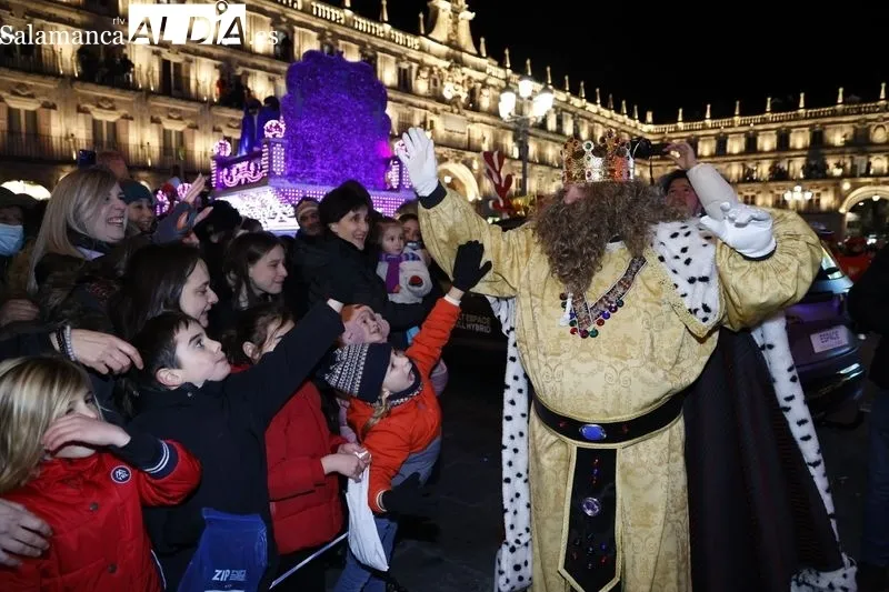 Llegada de los Reyes Magos a la Plaza Mayor. Fotos: EP.
