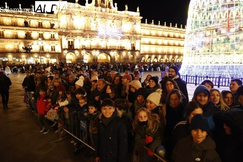 Llegada de los Reyes Magos a la Plaza Mayor. Fotos: EP.