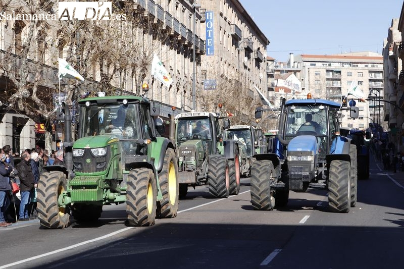 Foto de archivo de la tractorada que tenía lugar en Salamanca en enero de 2022