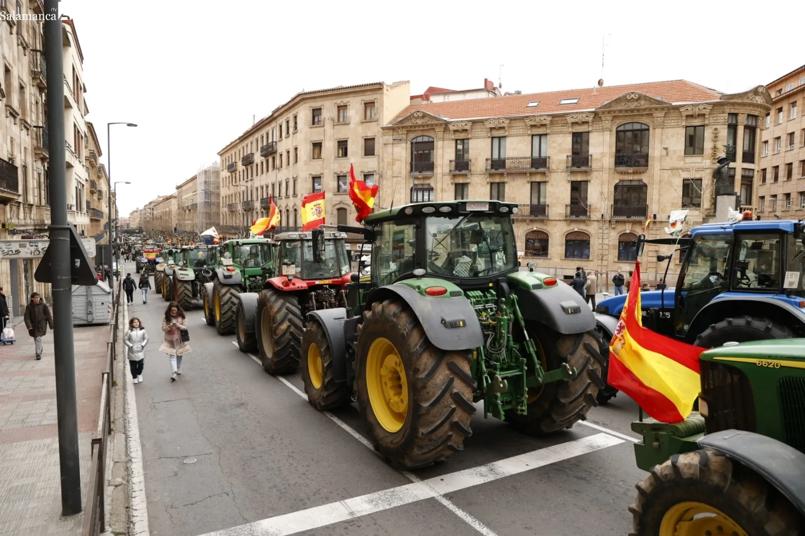 Foto 3 - EN IM&Aacute;GENES:  Agricultores y ganaderos dicen 'basta' y la tractorada recorre Salamanca 