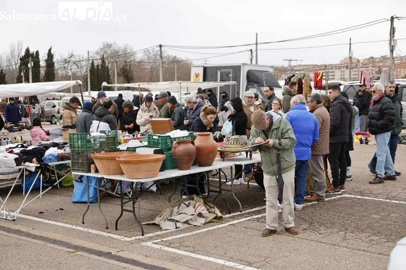 Ambiente este domingo en la ribera del Tormes y en el Rastro. Fotos: David Sañudo
