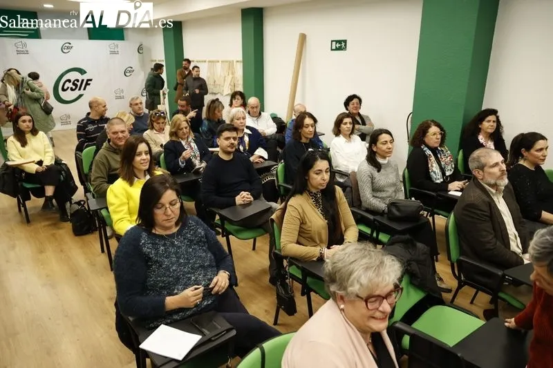 Reunión del Consejo Sindical de CSIF Salamanca con el presidente autonómico, Benjamín Castro. Fotos: David Sañudo