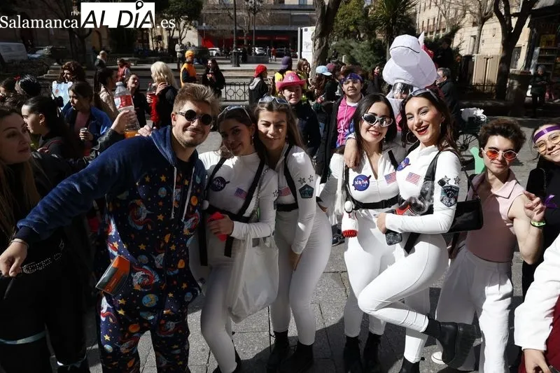 Estudiantes de Psicología de la USAL celebran sus fiestas. Fotos: David Sañudo