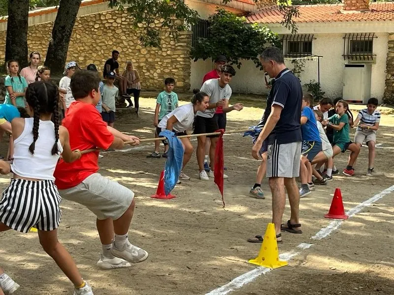 Alumnado en el colegio Marista. 