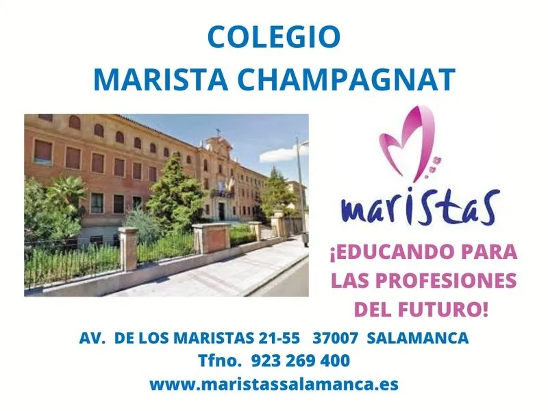 Alumnado en el colegio Marista. 