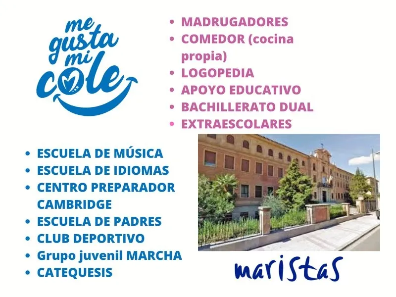Alumnado en el colegio Marista. 