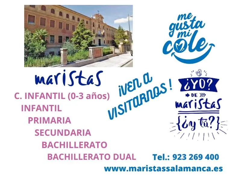Alumnado en el colegio Marista. 