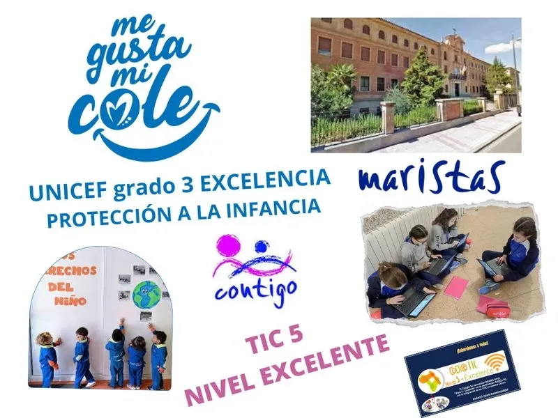 Alumnado en el colegio Marista. 