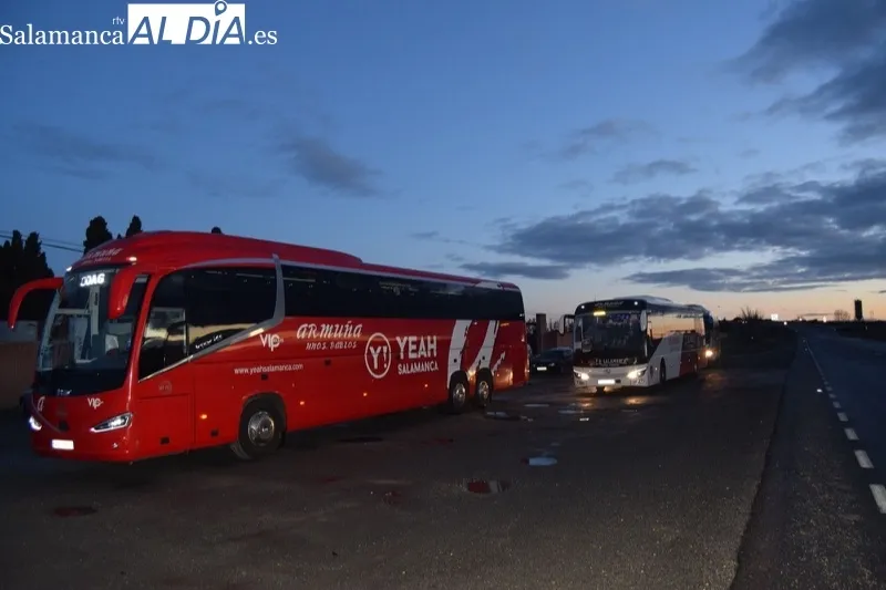 Agricultores partiendo desde Peñaranda a la manifestación de Madrid