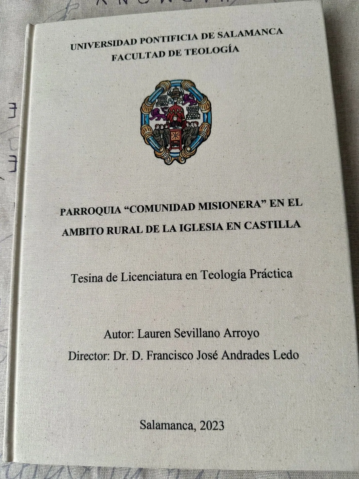 Foto 2 - Lauren Sevillano, p&aacute;rroco de Pe&ntilde;aranda, nuevo Licenciado en Teolog&iacute;a Pastoral 