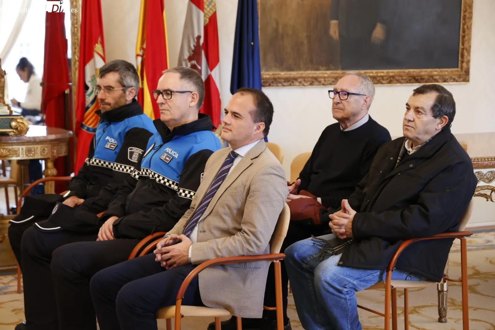 Presentación en el Ayuntamiento del homenaje a la Policía Local. Fotos: David Sañudo.