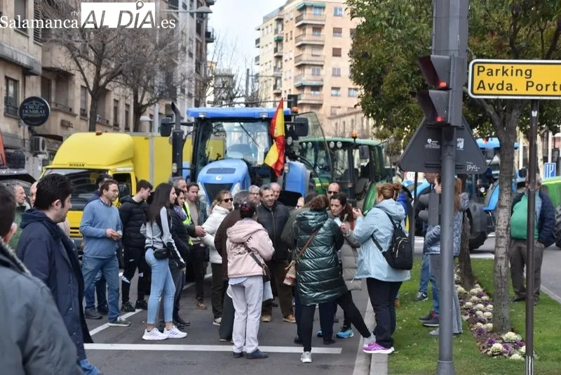 Tractorada en el centro de Salamanca | FOTOS: V. Martins 