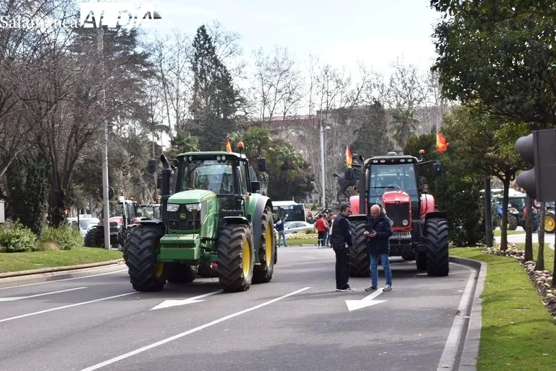 Tractorada en el centro de Salamanca | FOTOS: V. Martins 