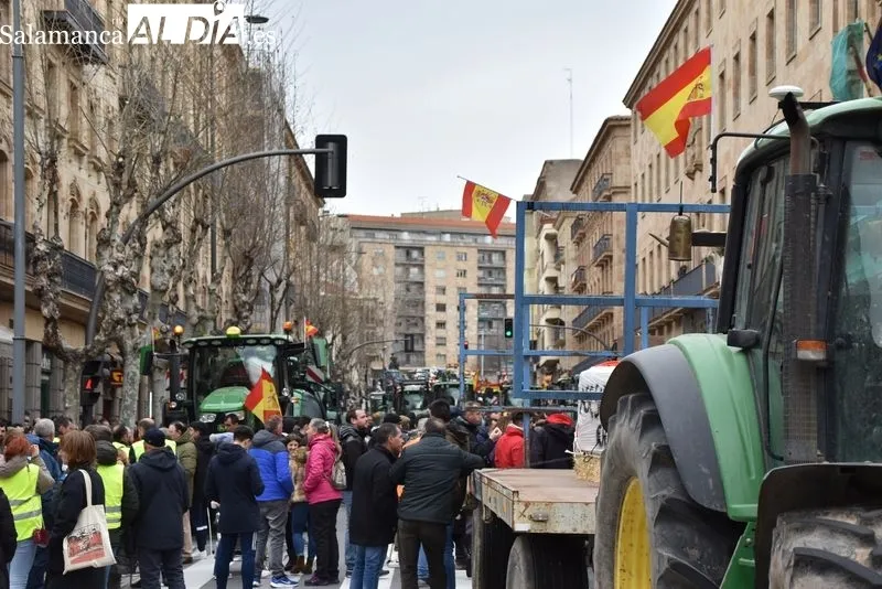 Agricultores y ganaderos en el centro de Salamanca | FOTOS: Vanesa Martins 
