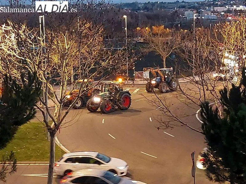 Tractores en la avenida Fernando III El Santo.