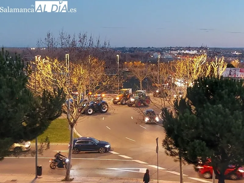 Tractores en la avenida Fernando III El Santo.