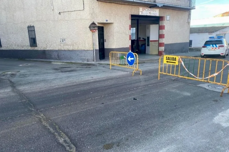 Imágenes de los cortes debido a las obras