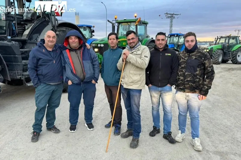 Agricultores de la comarca de Peñaranda participan este jueves en la gran tractorada de protesta