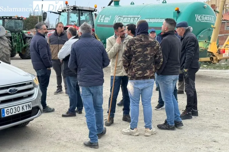 Agricultores de la comarca de Peñaranda participan este jueves en la gran tractorada de protesta
