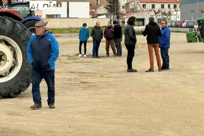 Agricultores de la comarca de Peñaranda participan este jueves en la gran tractorada de protesta