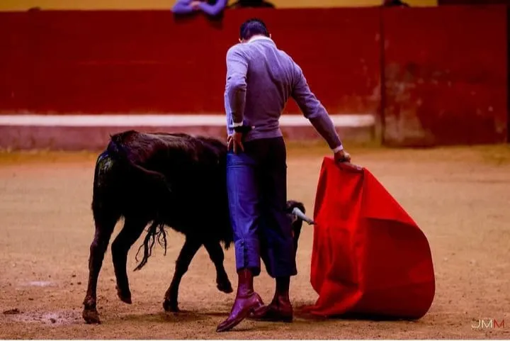 Preparación de José María Manzanares en la dehesa salmantina. Foto JM Manzanares