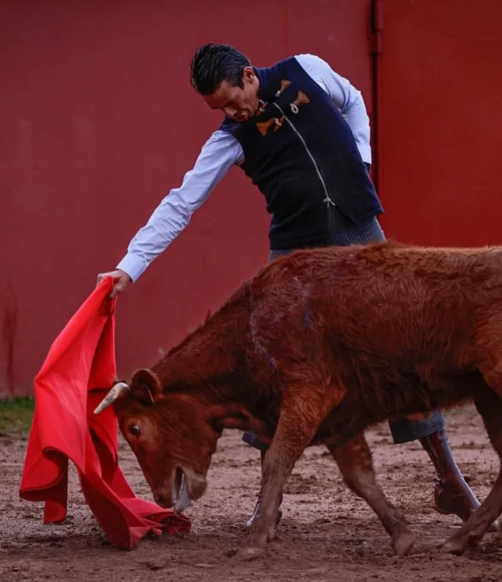 Preparación de José María Manzanares en la dehesa salmantina. Foto JM Manzanares