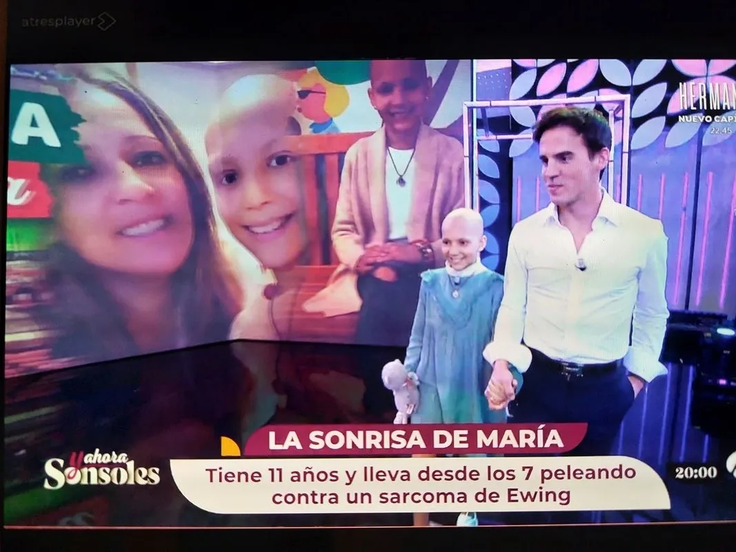 María, la princesa futbolera guerrera, en el plató de Ahora Sonsoles.