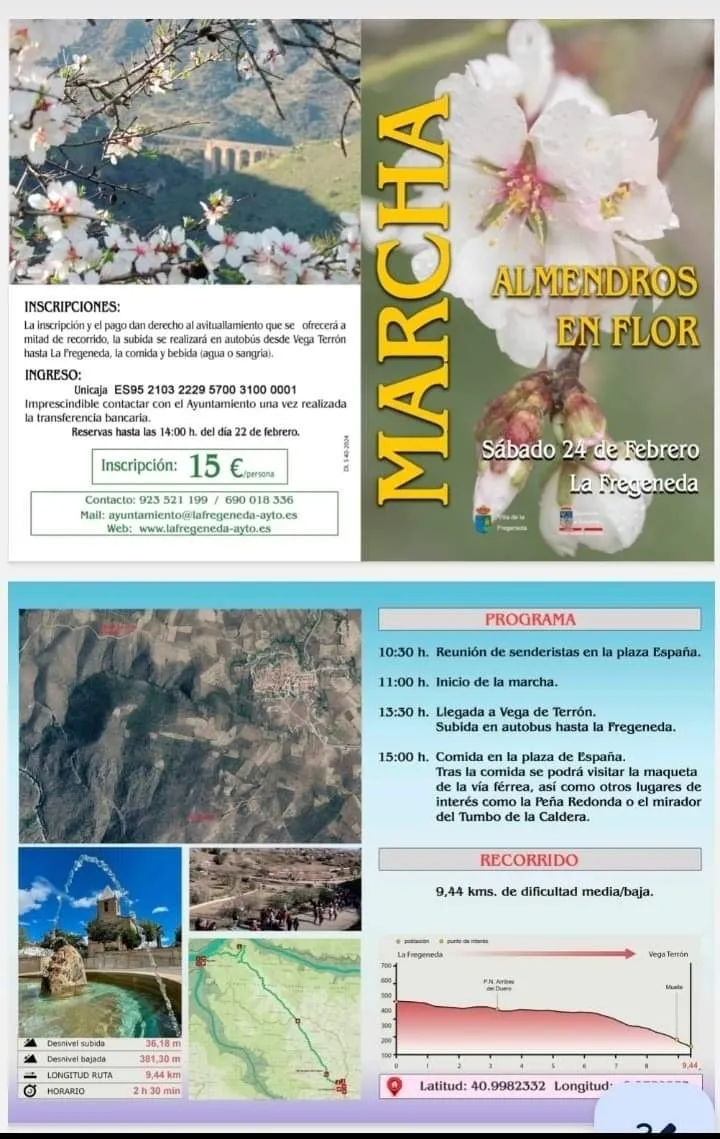 Foto 2 - La Fregeneda invita este s&aacute;bado a disfrutar de 'Los almendros en flor' en su marcha senderista