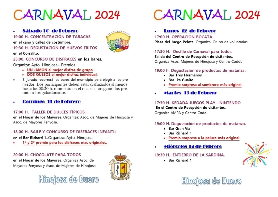Foto 2 - En Hinojosa de Duero tienen todo dispuesto para celebrar un Carnaval de lo m&aacute;s intenso