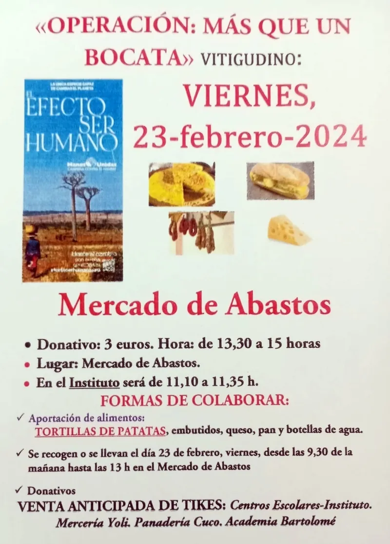 Foto 2 - Vitigudino prepara una nueva edici&oacute;n del &lsquo;Bocata solidario&rsquo; de Manos Unidas para el 23 de febrero