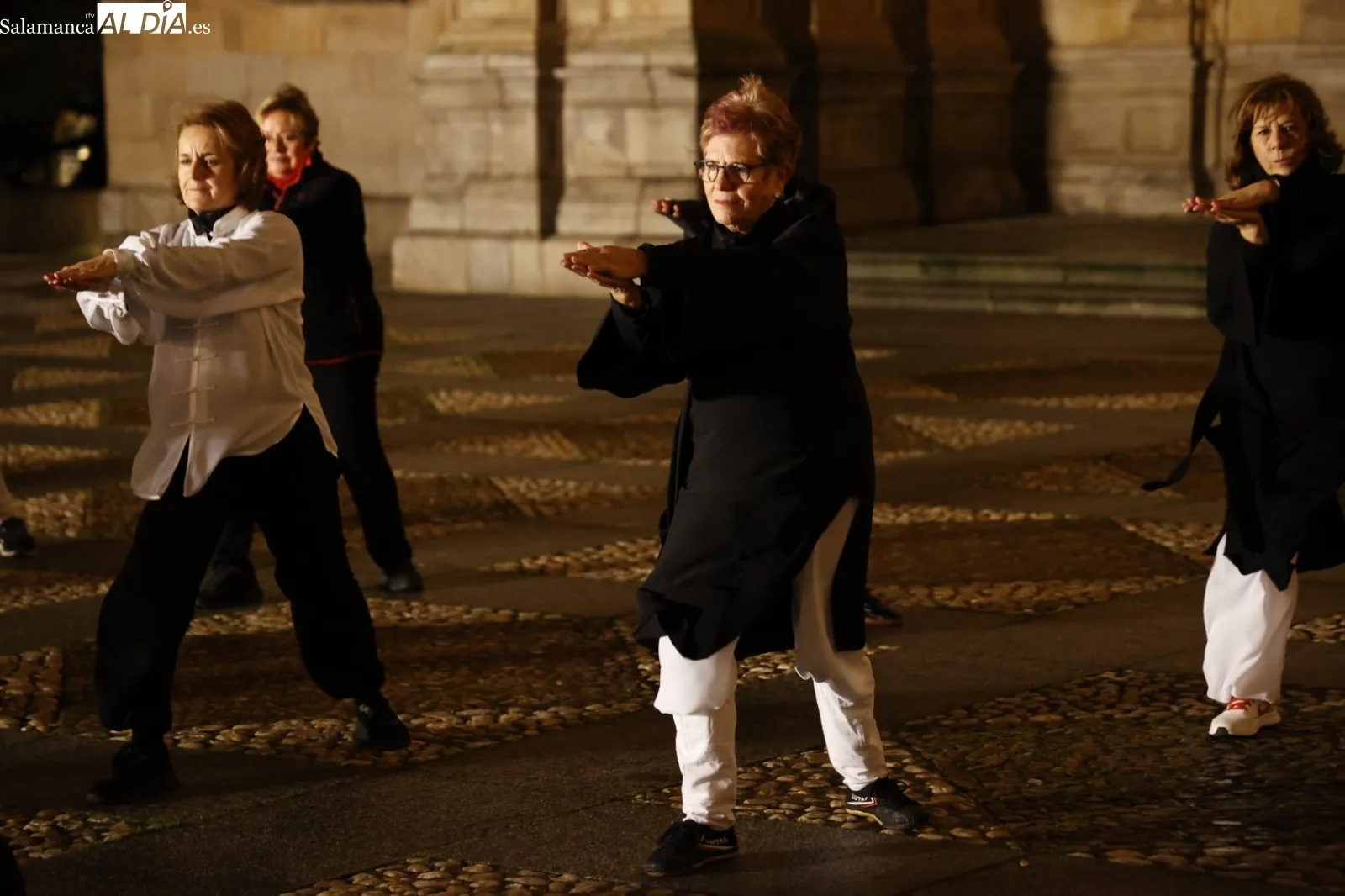 Clase abierta de Wudang en la plaza de San Esteban. Fotos: David Sañudo.