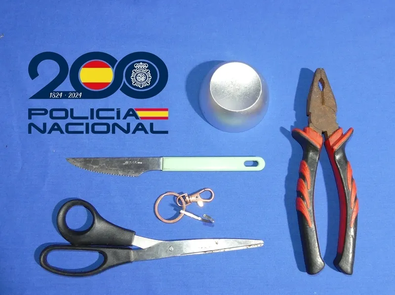 Artículos robados por el grupo criminal. Fotos: Policía Nacional.