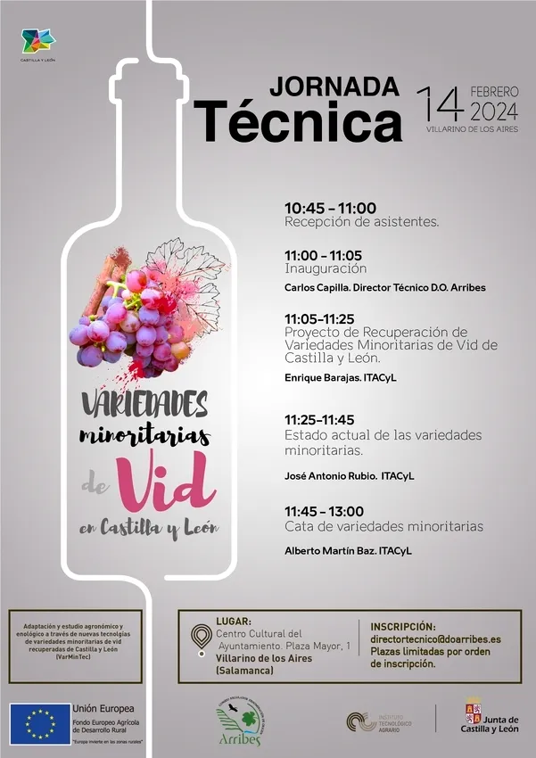 Jornada técnica sobre variedades minoritarias de vid celebrada en Villarino de los Aires