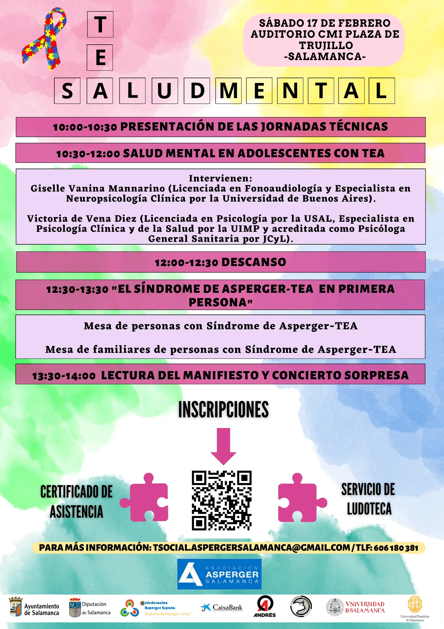 Concurso de fotografía, charlas o jornadas técnicas para concienciar sobre el Síndrome de Asperger-TEA de Salamanca