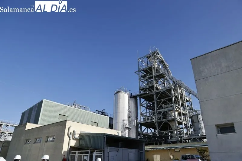 Visita del alcalde de Salamanca capital, Carlos García Carbayo, a la planta dedel grupo Vertex Bioenergy (Biocarburantes de Castilla y León), situada en Babilafuente. Foto de David Sañudo