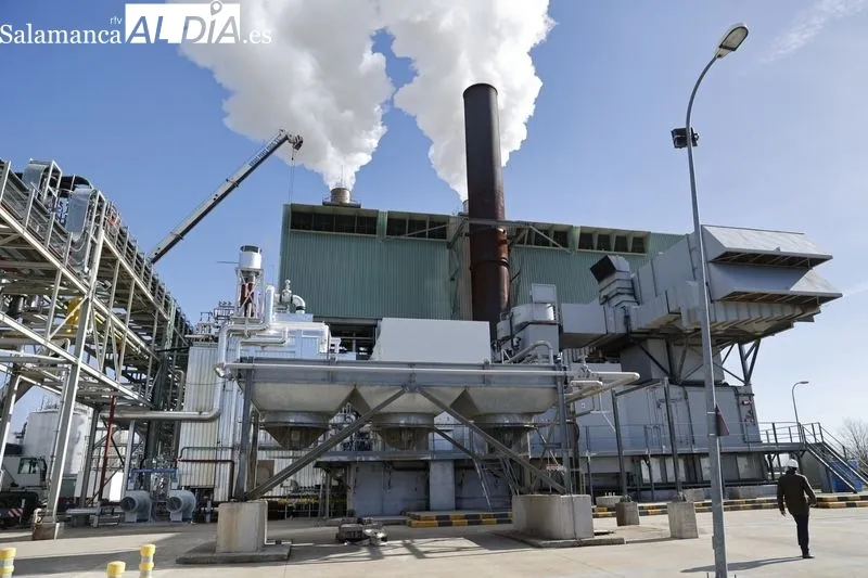 Visita del alcalde de Salamanca capital, Carlos García Carbayo, a la planta dedel grupo Vertex Bioenergy (Biocarburantes de Castilla y León), situada en Babilafuente. Foto de David Sañudo