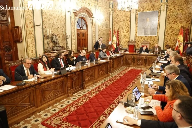 Pleno de la Diputación de Salamanca celebrado este miércoles 28 de febrero. Foto David Sañudo