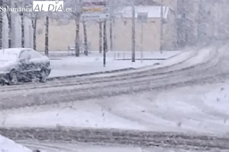 Nieve en la comarca de Peñaranda.