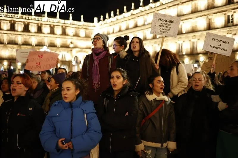 Manifestación convocada por el Movimiento Feminista de Salamanca por las calles de la capital salmantina. Fotos: David Sañudo