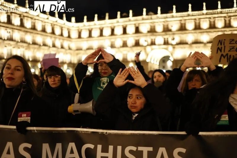 Manifestación convocada por el Movimiento Feminista de Salamanca por las calles de la capital salmantina. Fotos: David Sañudo