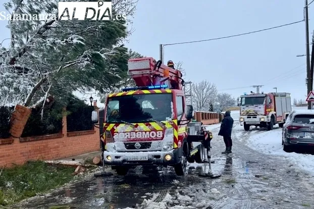 La potente nevada dejaba incidencias en puntos como las Verónicas 