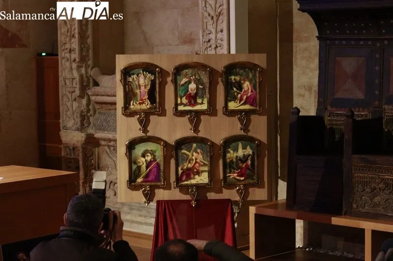 Homenaje al pintor Jerónimo Prieto por sus obras hecha para la Hermandad del Cristo del Amor de la Paz y presentación de seis nuevas taboletas. Fotos: Raúl Riesgo
