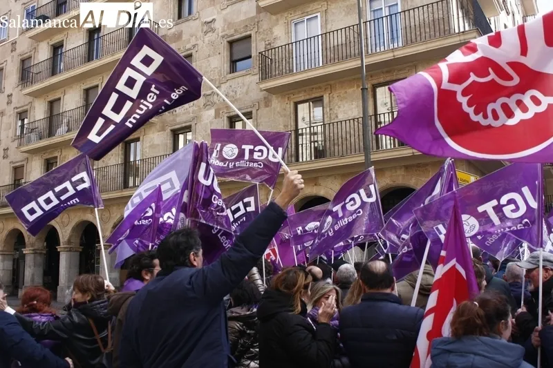 Manifestación de CCOO y UGT por el Día de la Mujer. Fotos: Raúl González.