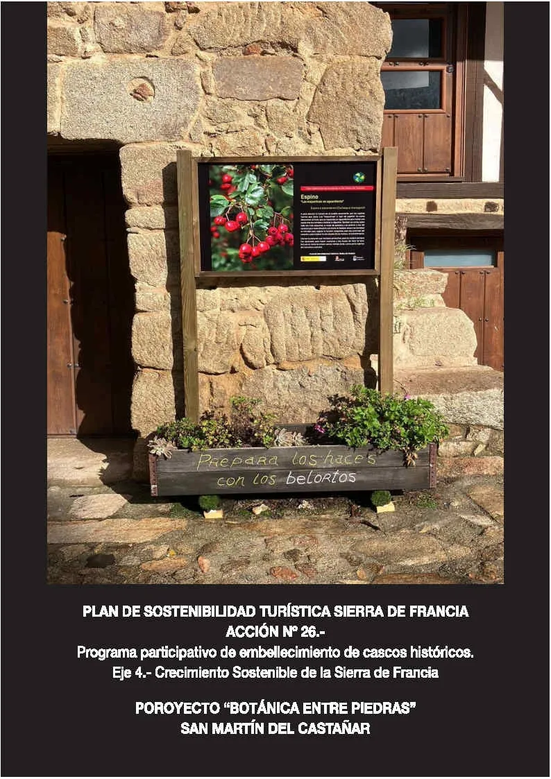 San Martín del Castañar se llena de jardineras informativas 