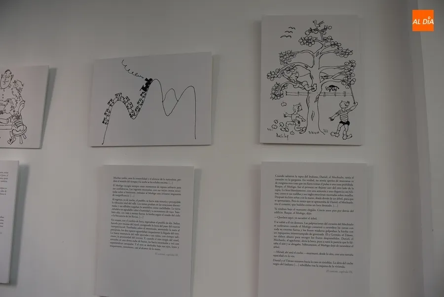 Foto 3 - La Biblioteca del IES Fray Diego recibe una exposici&oacute;n de ilustraciones de Miguel Delibes