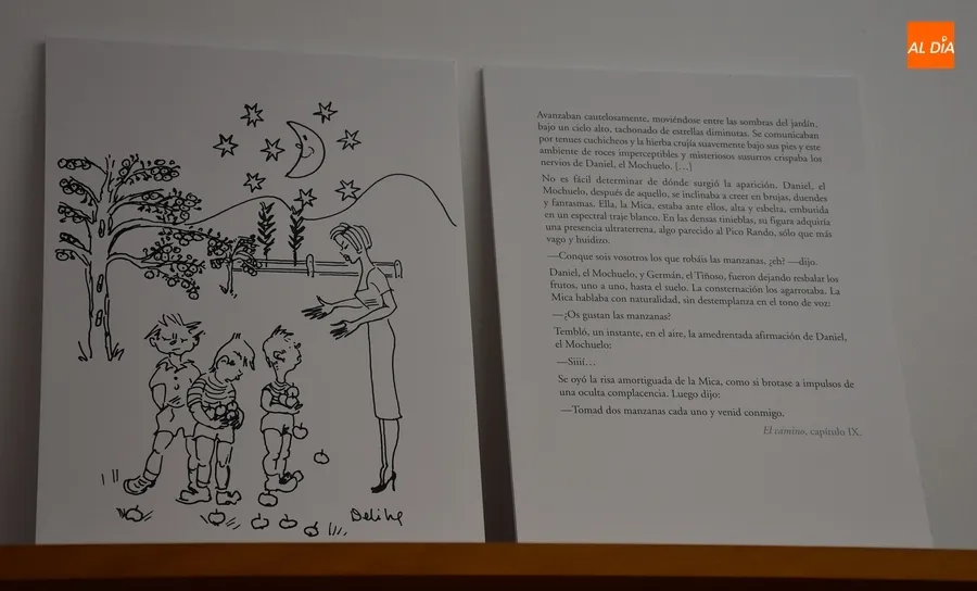 Foto 5 - La Biblioteca del IES Fray Diego recibe una exposici&oacute;n de ilustraciones de Miguel Delibes