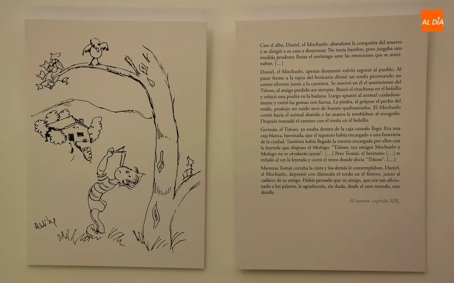 Foto 9 - La Biblioteca del IES Fray Diego recibe una exposici&oacute;n de ilustraciones de Miguel Delibes