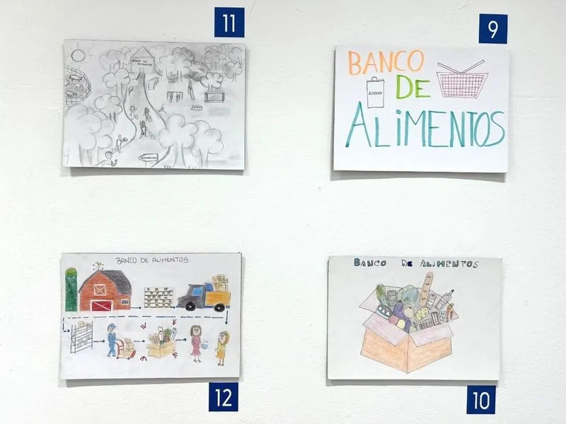 El Tormes alberga un concurso-exposición de dibujos realizados por escolares salmantinos en colaboración con el Banco de Alimentos y la Fundación Salamanca Ciudad de Cultura y Saberes