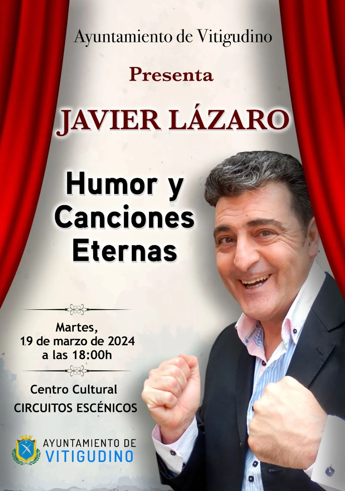 Foto 2 - El Centro Cultural de Vitigudino acoger&aacute; la actuaci&oacute;n de Javier L&aacute;zaro, 'Humor y canciones eternas'